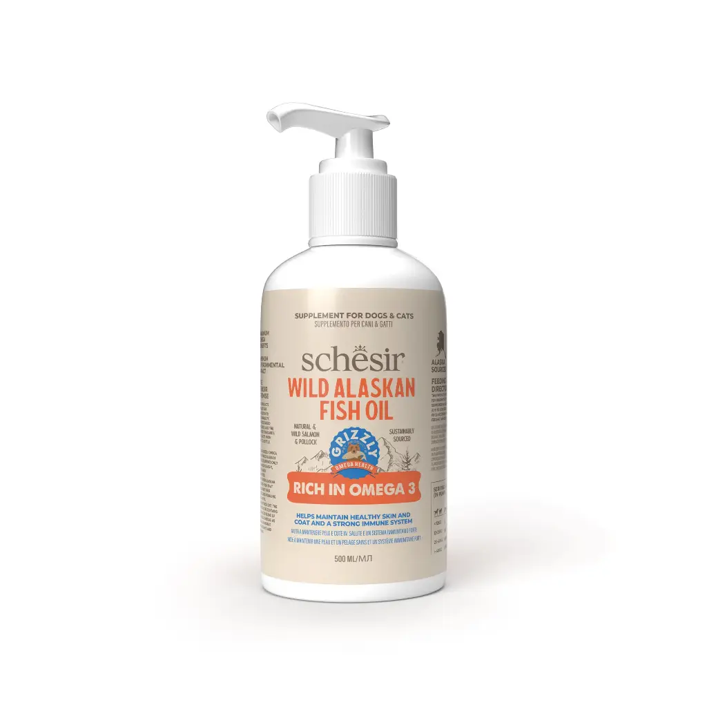 Huile de Saumon Sauvage Omega 3 Plus (500 ml) - Schesir