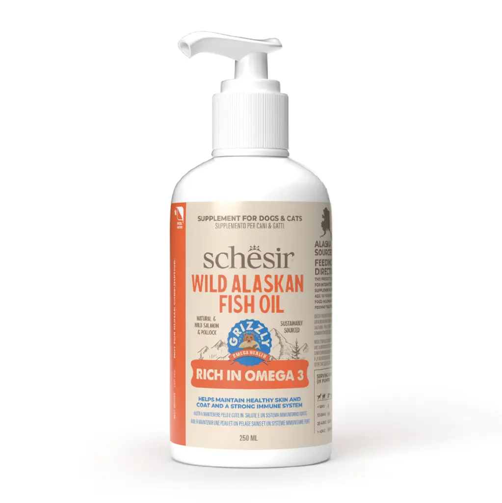 Huile de Saumon Sauvage Omega 3 Plus (250 ml) - Schesir