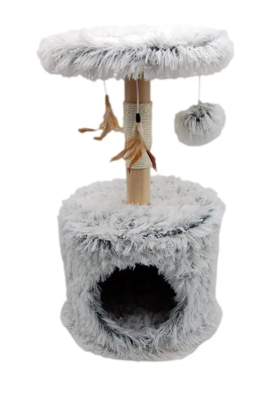 [55598] Arbre à chat moelleux Kitty rond Ice - Wouapy