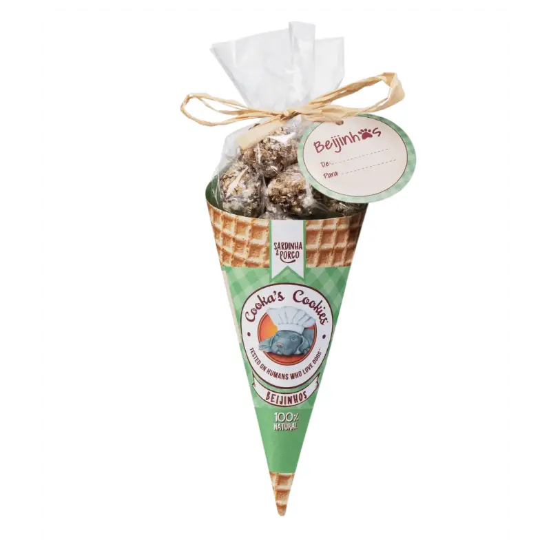 Cornet de friandises Porc/Sardine (50 g) - Cooka's Cookies