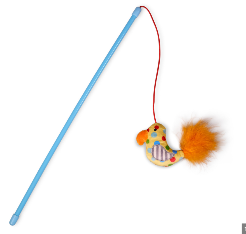 [55679] Jouet Chat Bowi Canne à pêche Oiseau (40 cm) - Vadigran