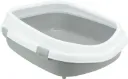 Bac à litière Primo XXL gris/blanc avec rebord - Trixie