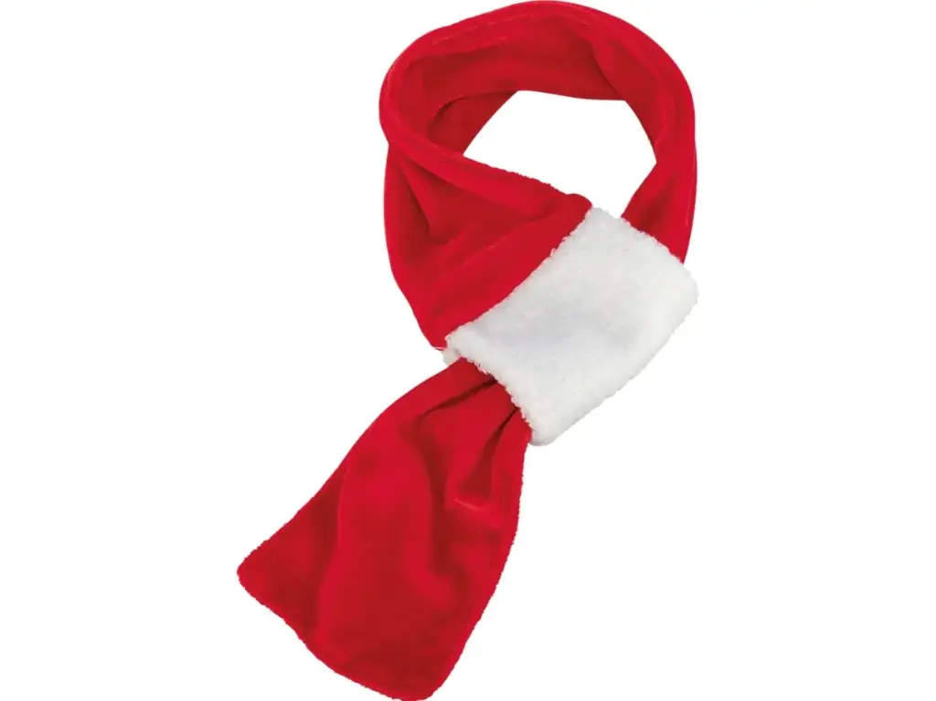 [55733-003] Xmas écharpe velours/peluche rouge/blanc (Taille 1) - Trixie