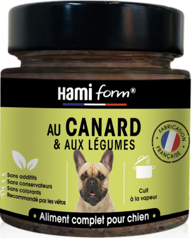 Cuisiné Chien adulte au Canard et aux Légumes (250 g) - Hamiform