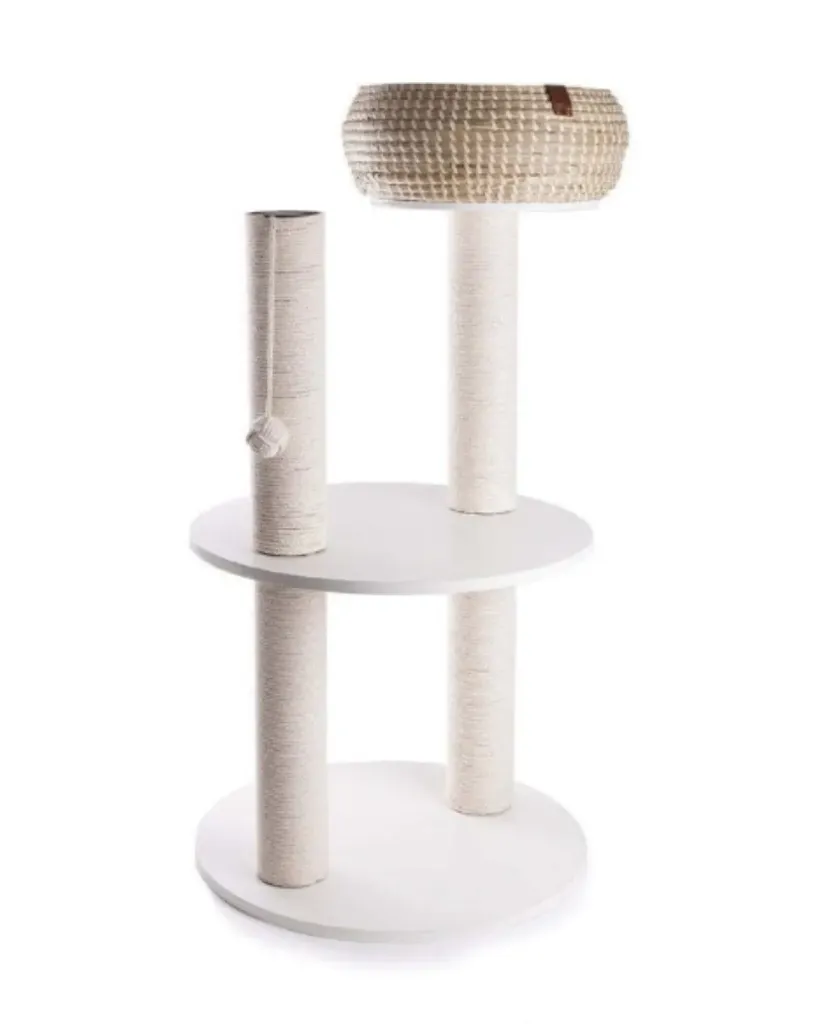 [55755] Arbre à chat Blanca Double (98 cm) - Martin Sellier