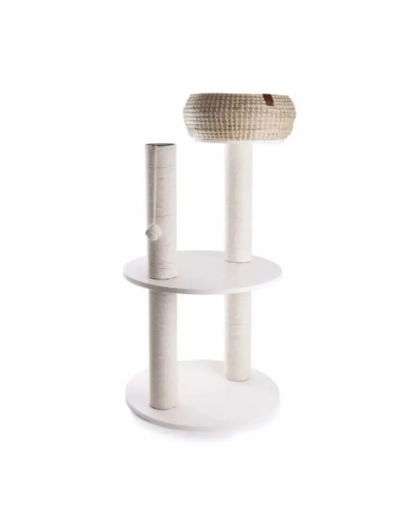 [55755] Arbre à chat Blanca double (98 cm) - Martin Sellier