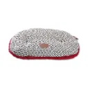 Coussin ovale "Avenue Montaigne" rouge (Taille 2) - Martin Sellier