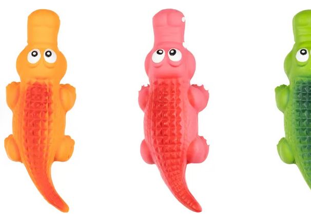 [55791] Jouet Chien Kriko Latex Croco - Flamingo