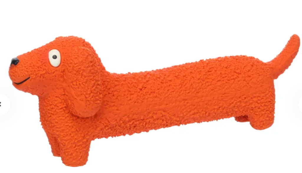 Jouet Honna Latex Chien Orange - Flamingo