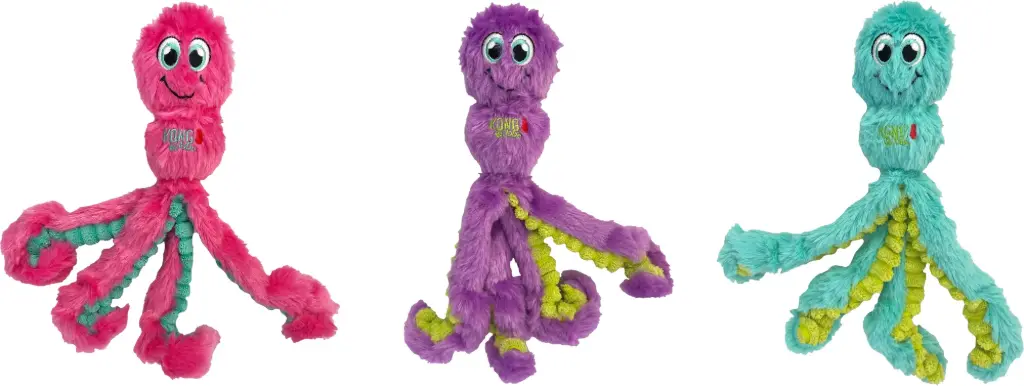 [55818-002] Jouet Chien Wubba Octopus (coloris et formes aléatoires) (M) - Kong