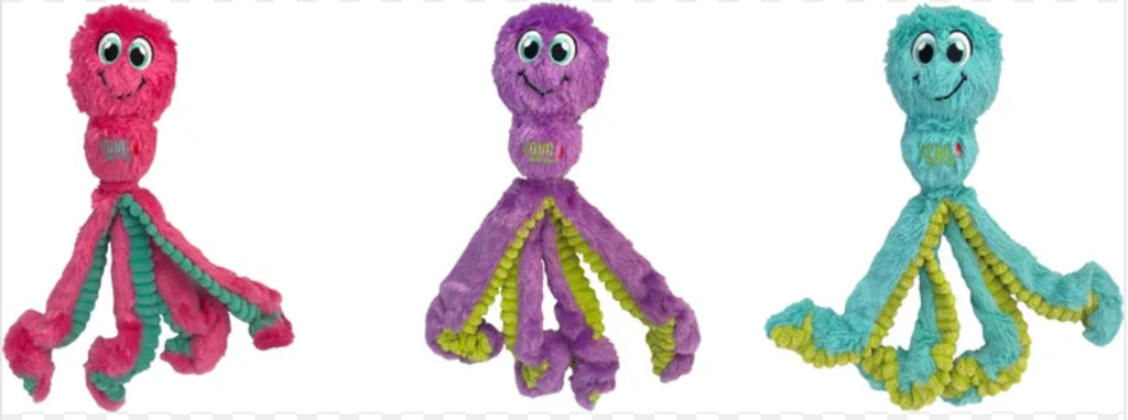 Jouet Chien Wubba Octopus (coloris et formes aléatoires) (M) - Kong