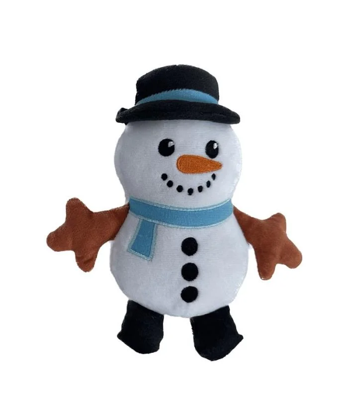 Xmas Peluche Bonhomme de Neige Chien (17 cm) - Bubimex