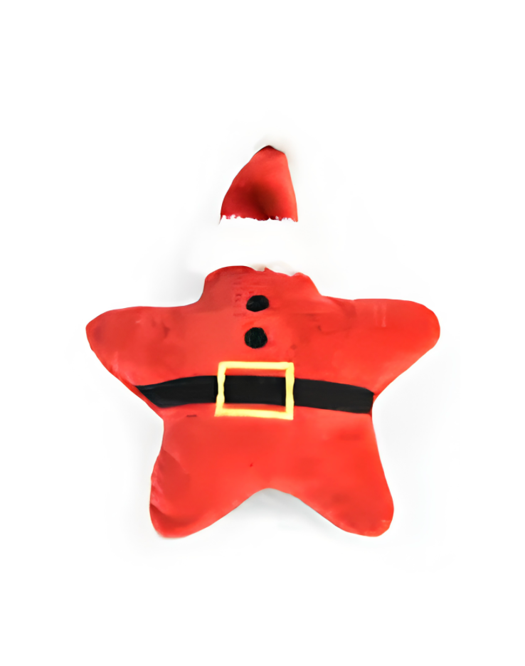 [55864] Xmas Peluche Etoile avec grelot (diamètre 9 cm) - Bubimex