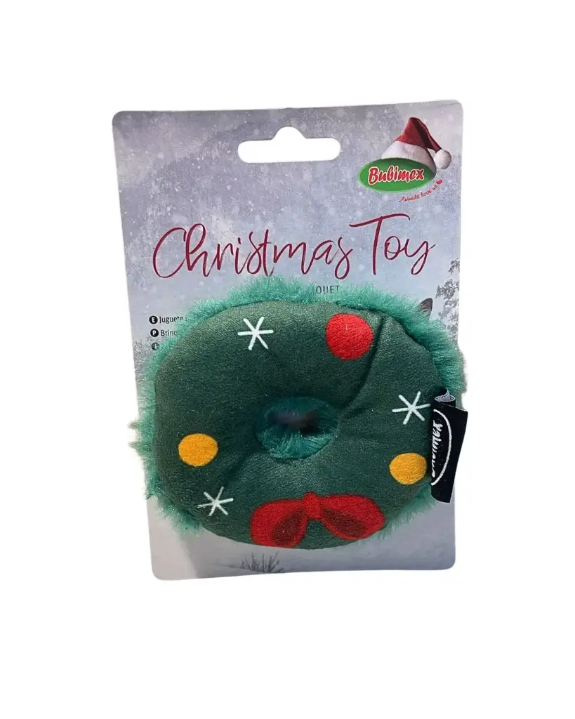 [55865] Xmas Peluche Donut (diamètre 9 cm) - Bubimex