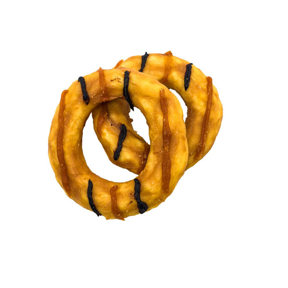 Donut collagène Poulet strié (10 cm) - Bubimex