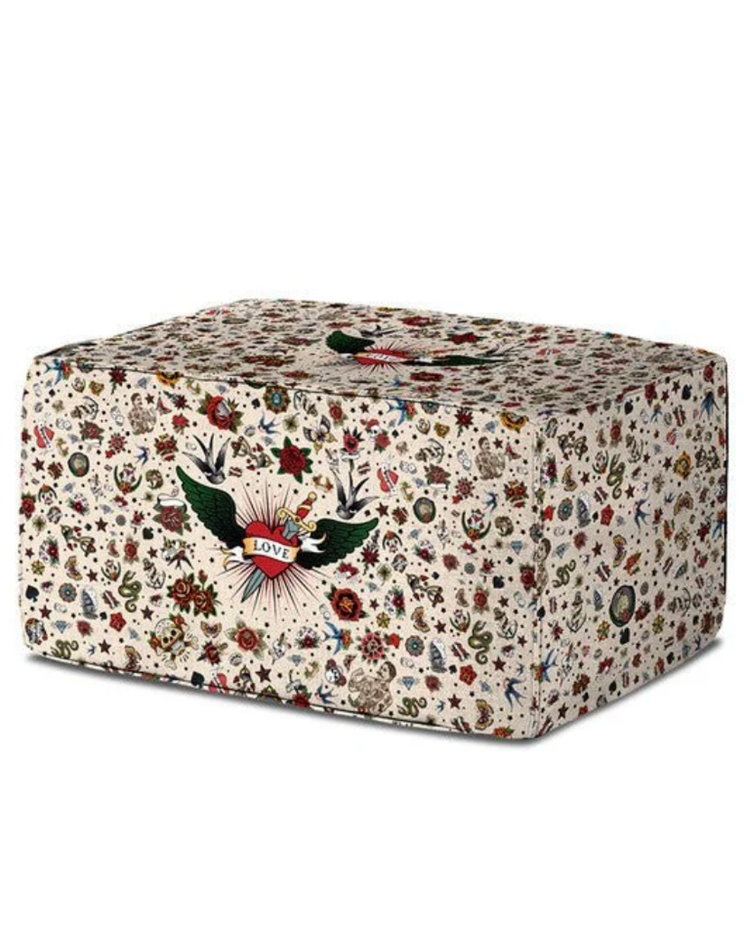 [55915] Pouf en velous Tattoo (100x50x50cm) - Podevache