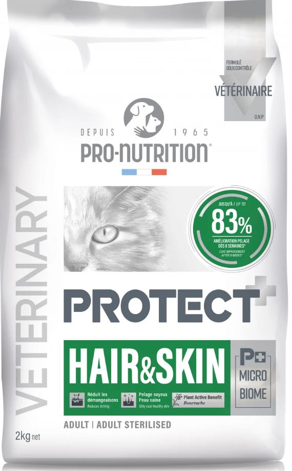 Croquettes Protect Hair&Skin pour chat (2 kg) - Pro-Nutrition