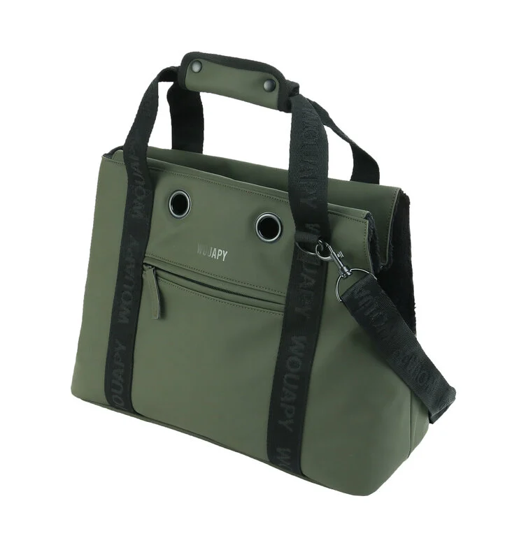 Sac cabas pour chien et chat kaki - Wouapy