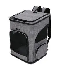 Sac à dos pour chat Bungalow gris - Wouapy