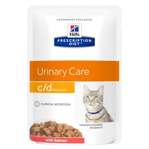 Feline c/d Multicare Saumon (12 sachets 85 g) - Hill's Prescription Diet