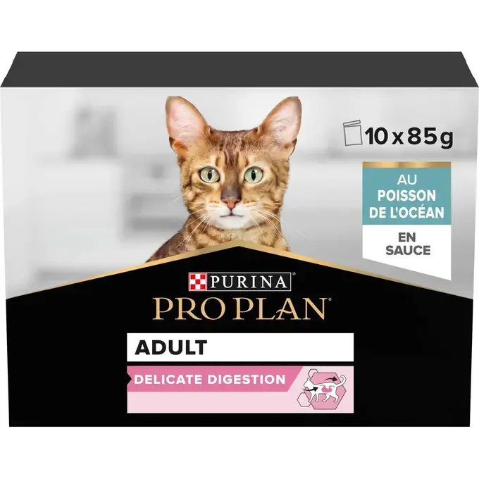 [6036] "Delicate digestion" au poisson de l'océan en sauce (10 sachets 85 g) - Pro Plan