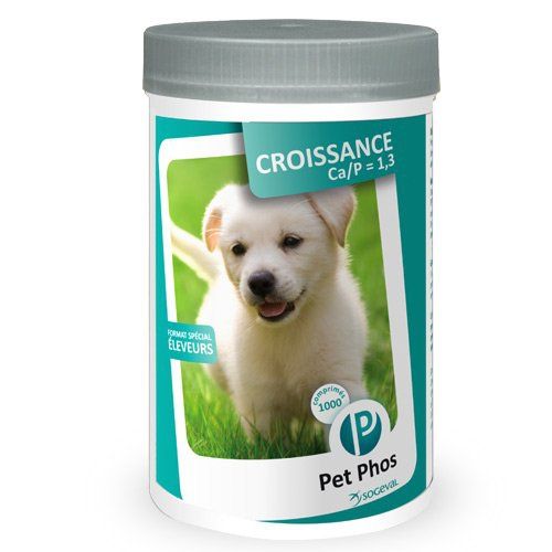 Pet-Phos Croissance Ca/P 1,3 Chien (1000 comprimés) - Sogeval