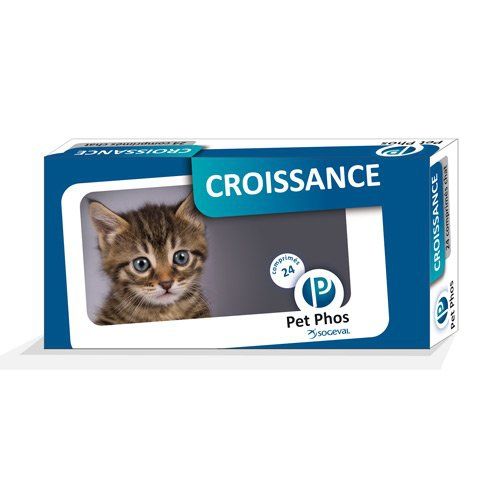 Pet-Phos Félin Croissance (24 comprimés) - Sogeval