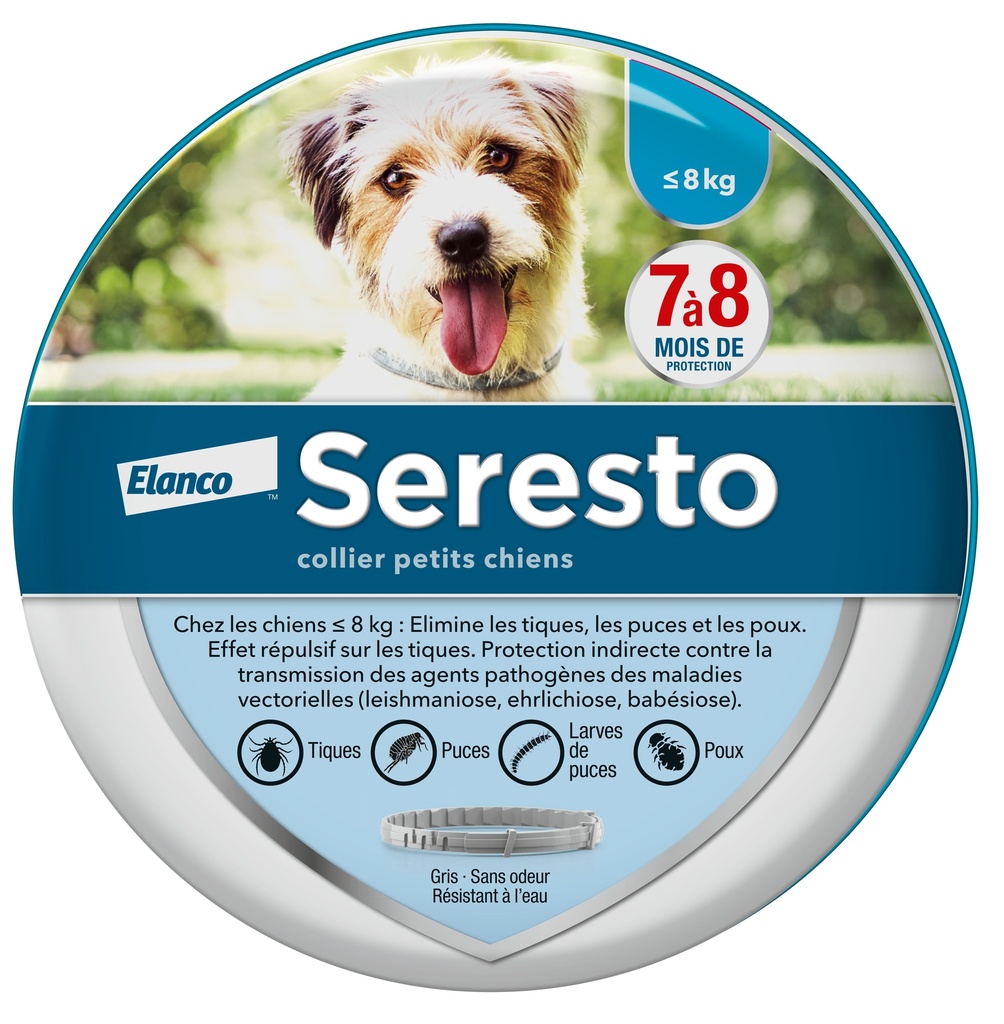 Seresto Collier antiparasitaire petit chien (1 collier 38 cm) - Elanco