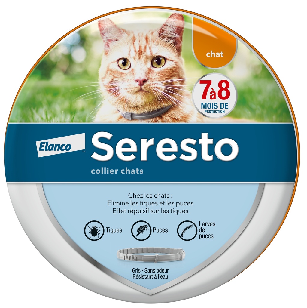 Seresto Collier antiparasitaire chat (1 collier 38 cm) - Elanco