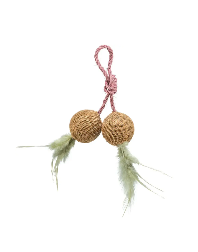 2 balles sur corde en jute (diamètre 4.5 cm) - Trixie