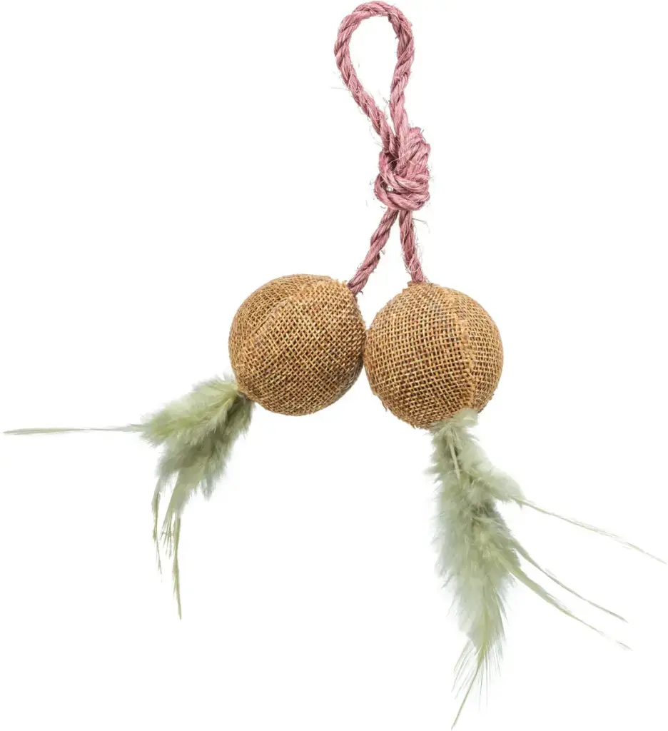 2 balles sur corde en jute (diamètre 4.5 cm) - Trixie
