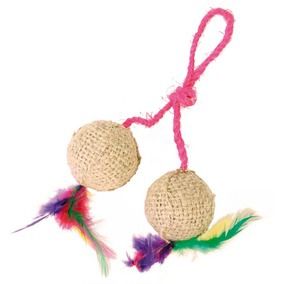 2 balles sur corde en jute (diamètre 4.5 cm) - Trixie
