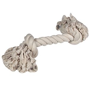 Corde XL avec 2 noeuds 40 cm - Flamingo