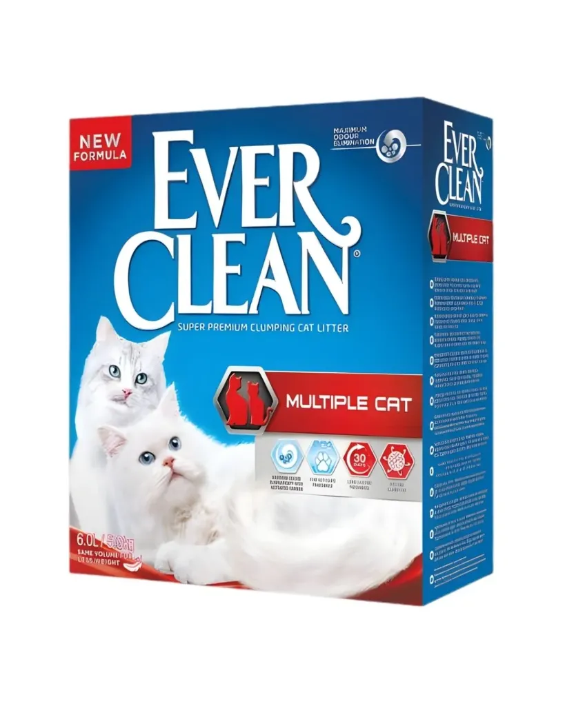 [6834] Litière Ever Clean Multicat agglomérante (6 kg) - Ever Clean