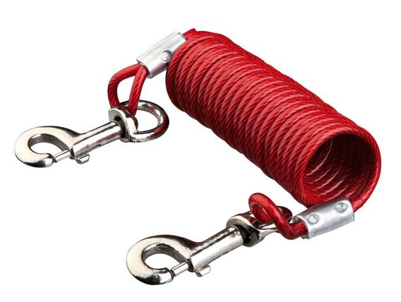 Chaine d'attache avec cable en spirale 5 m (chien jusqu'à 50 kg) - Trixie