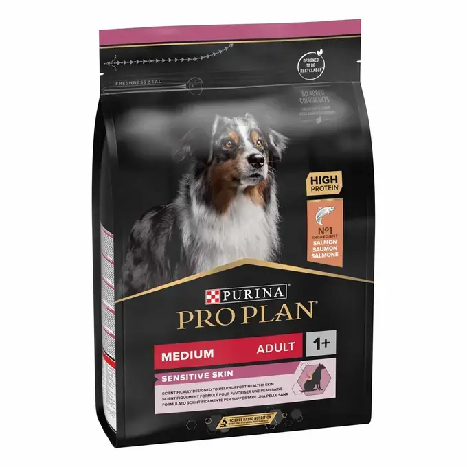 Medium Adult Sensitive Skin - Riche en saumon (14 kg) - Pro Plan