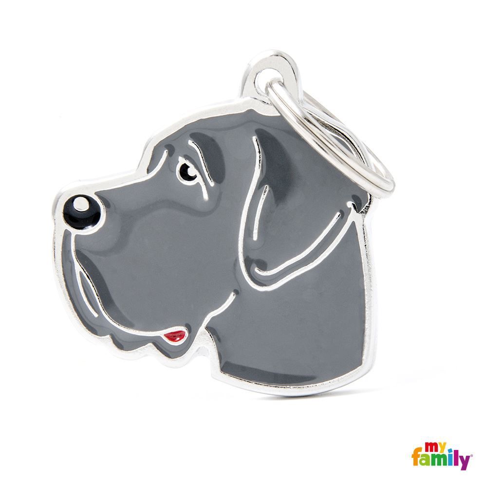 [7258] Médaille "Dogue Allemand" gris - MyFamily