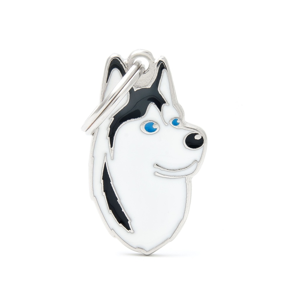 [7278] Médaille "Husky blanc et noir" - MyFamily