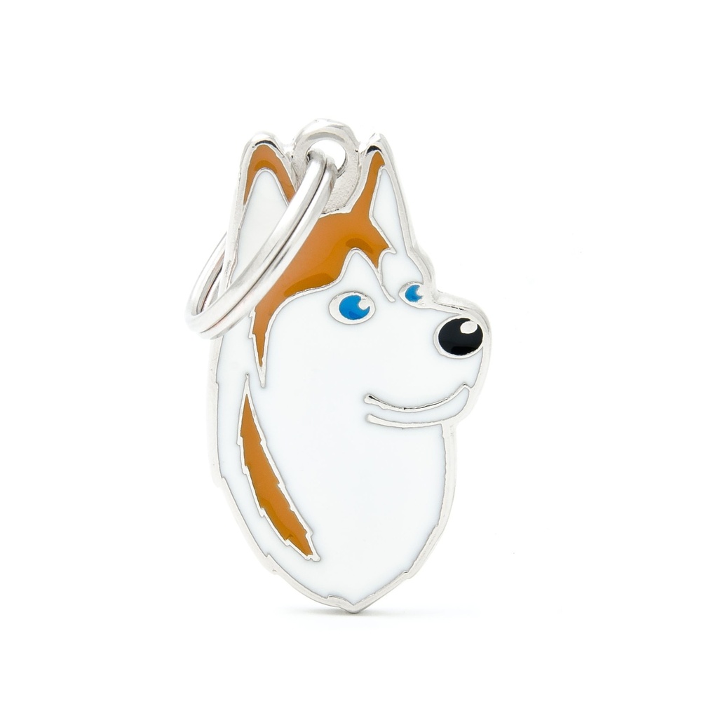 Médaille "Husky blanc et marron" - MyFamily