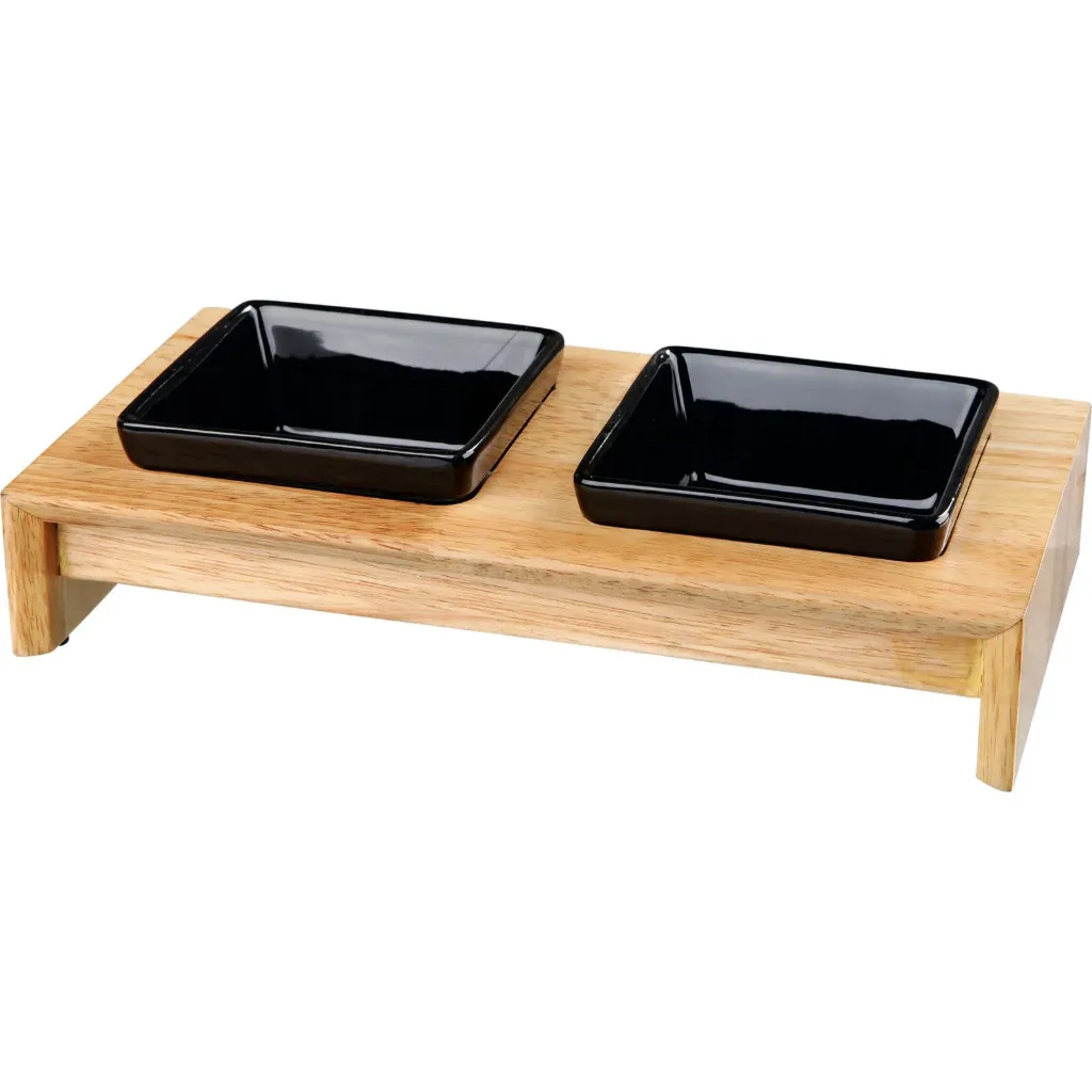 [7480_14489] Set écuelles bois et céramique (S) - Trixie