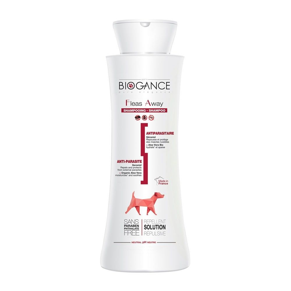 [7828] Shampoing pour chien Fleas Away "anti-parasitaire" (250 ml) - Biogance