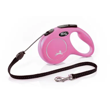 Laisse corde Flexi "New Classic"- Rose (XS) - Flexi