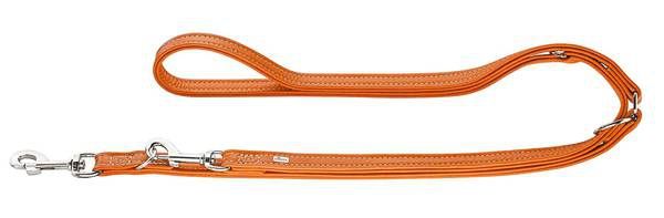 Laisse réglable "Cannes" Orange 3 positions (Taille 2) - Hunter