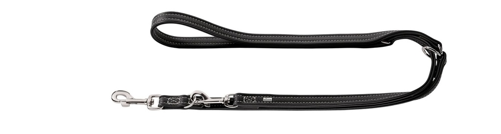Laisse réglable "Cannes" Noir 3 positions (Taille 1) - Hunter