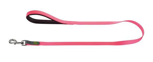Laisse nylon "Convenience" rose fluo (Taille 2) - Hunter