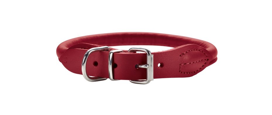 [8142_15619] Collier cuir "Round & Soft" chili (Taille 55) - Hunter