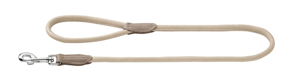 Laisse cuir "Round & Soft" beige - Hunter