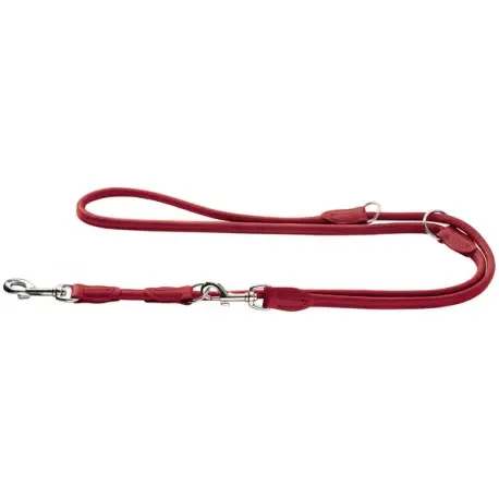 Laisse cuir "Round & Soft" chili (Taille 1) - Hunter