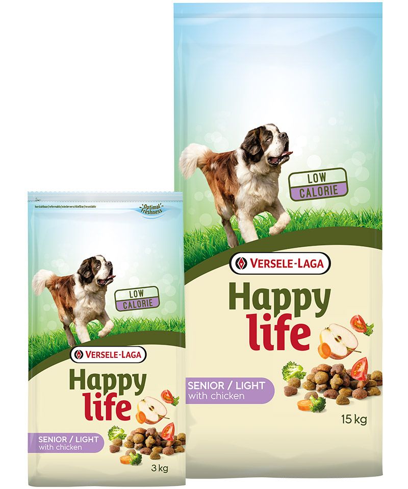 [832_1784] Happy Life "Senior Light" poulet (15 kg) - Versele Laga