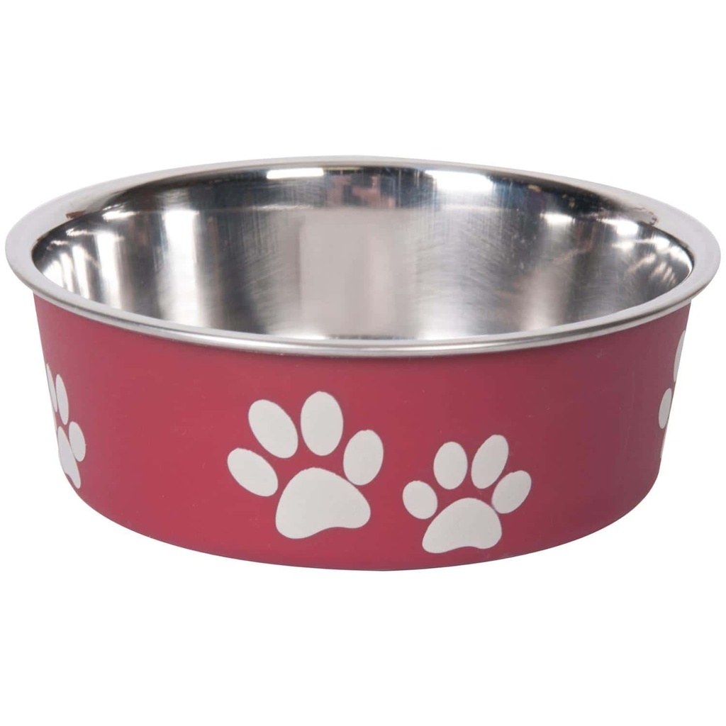 [8414_16031] Gamelle inox "Bella Kena" rouge (Taille 5 : 2.2 litres) - Flamingo